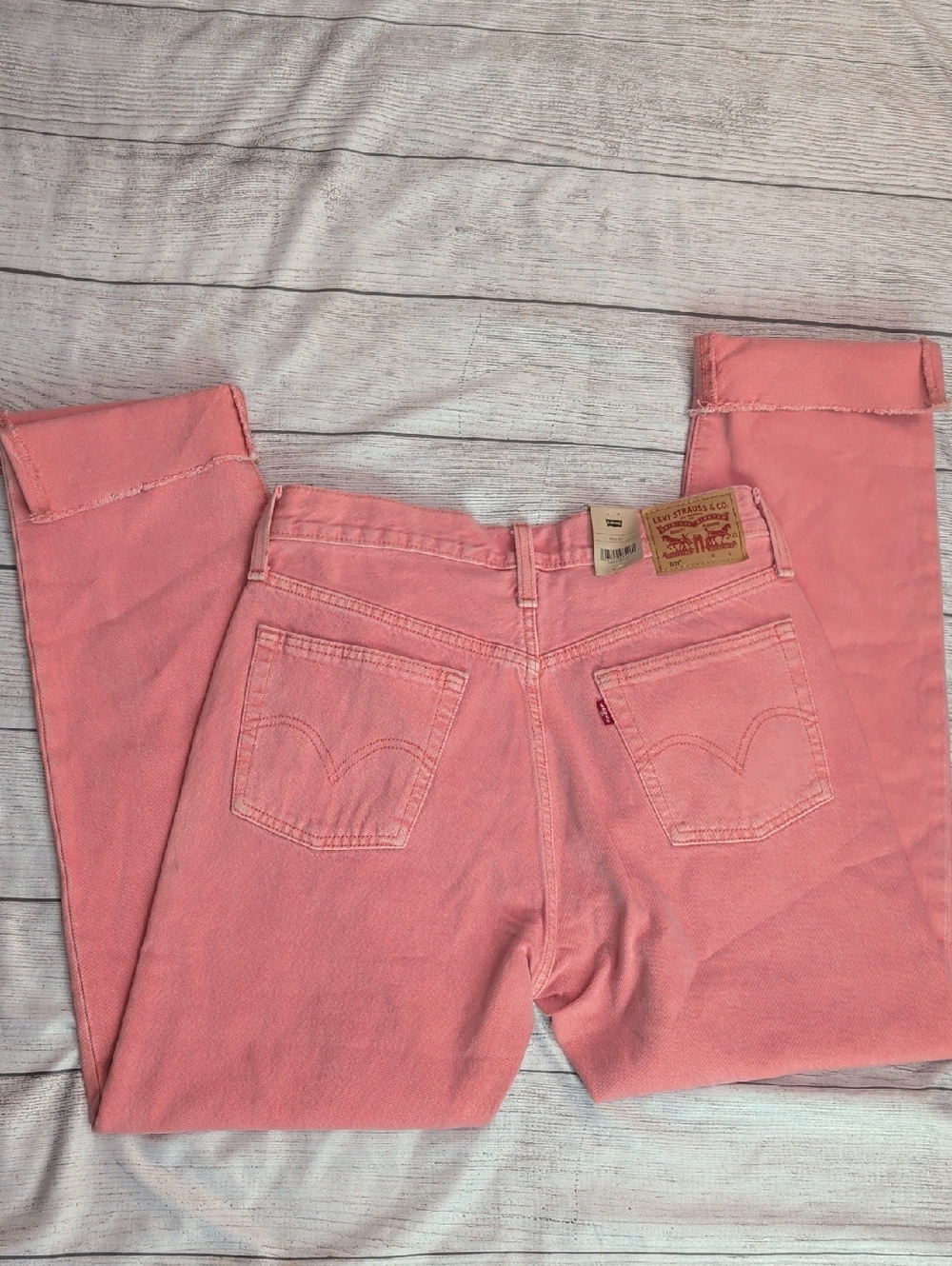 Levi's Coral Pink Straight-Leg Jeans 28x30